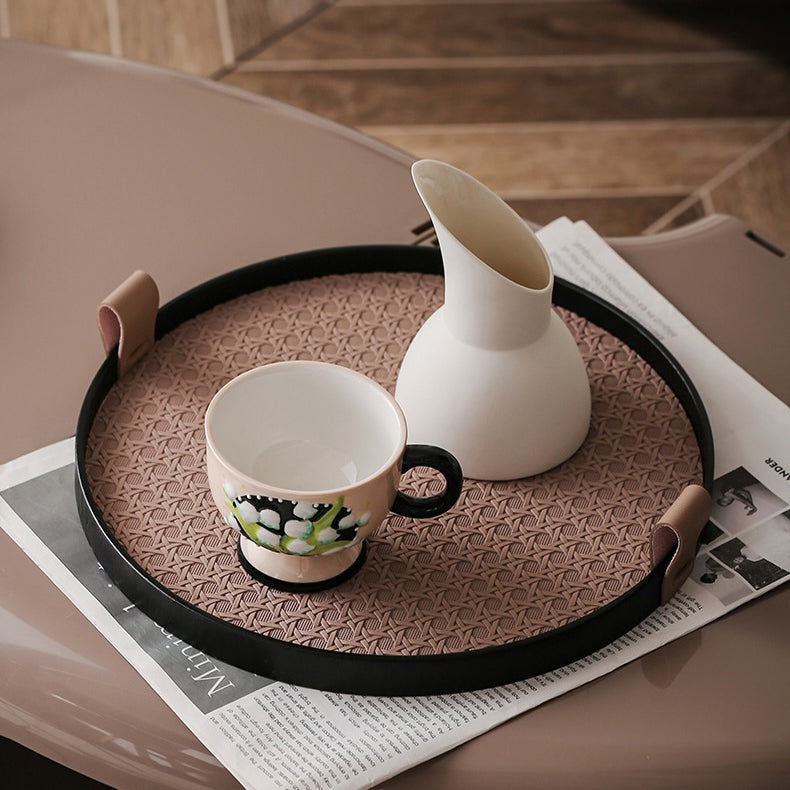 Urban Weave Multipurpose Round Tray Taupe