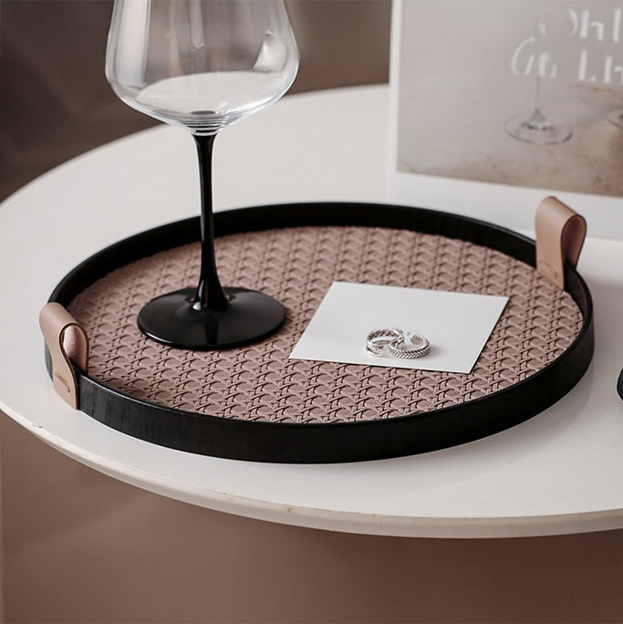 Urban Weave Multipurpose Round Tray Taupe