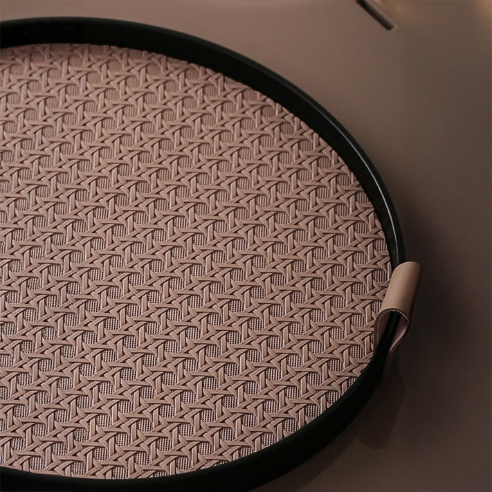 Urban Weave Multipurpose Round Tray Taupe