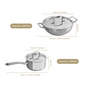 Triply Stainless Steel Set With Saucepan And Kadai