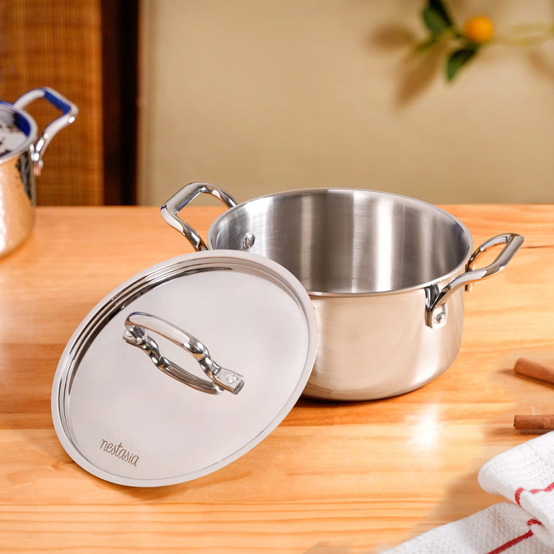 Triply Master Cook Set With Frying Pan Kadai Casserole And Saucepan