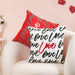 Embroidered Love Cotton Cushion Cover Set Of 2 16x16 Inch