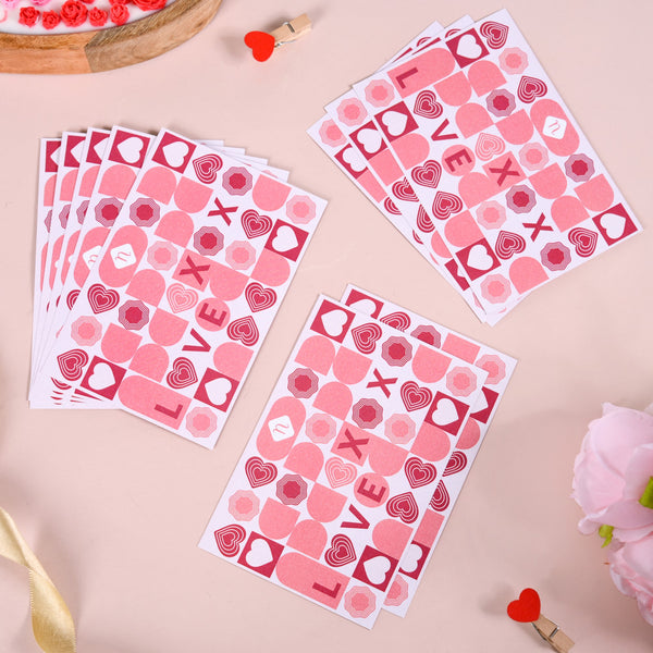 Love XOXO Valentine's Day Postcards Set Of 10