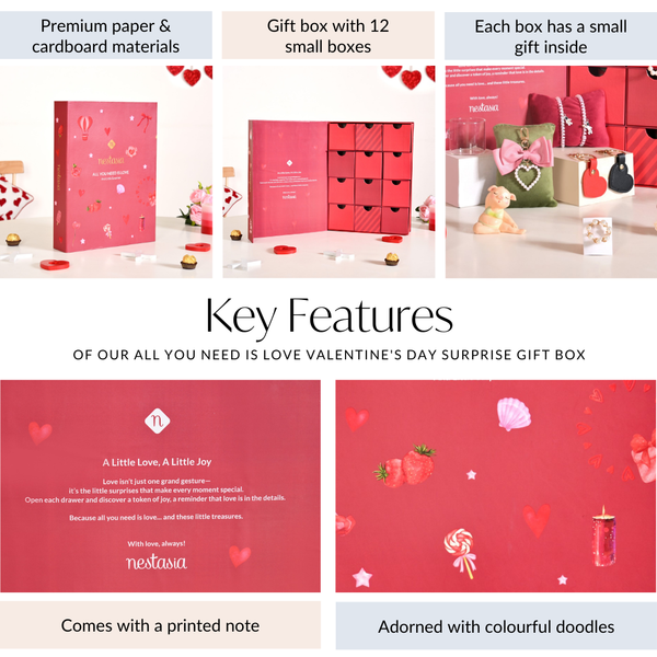 All You Need Is Love Valentine's Day Surprise Gift Box With 12 Gifts