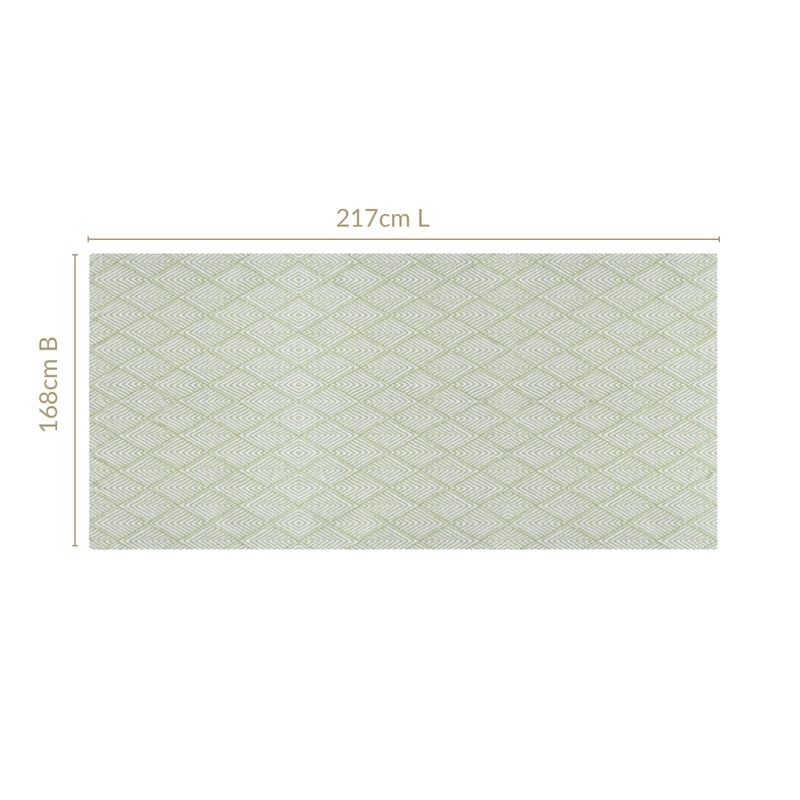 Valley Of Spring 6 Seater Table Cloth Green 217x168cm