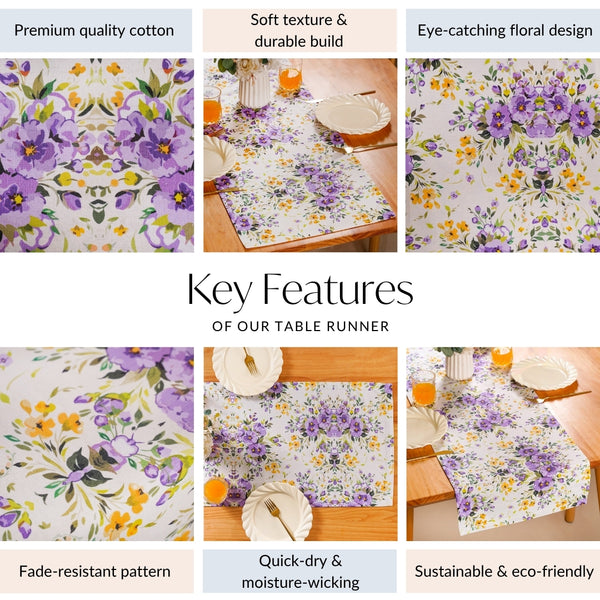 Valley Of Spring 6 Seater Table Runner 190x36cm