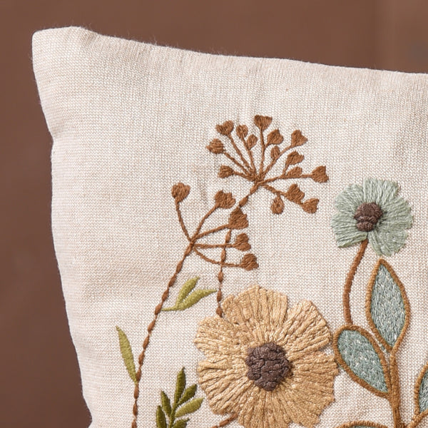 Valley Of Spring Embroidered Cushion Cover 40x40cm