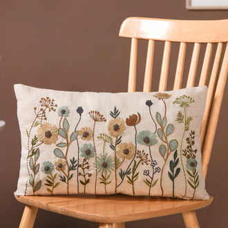 Valley Of Spring Embroidered Cushion Cover