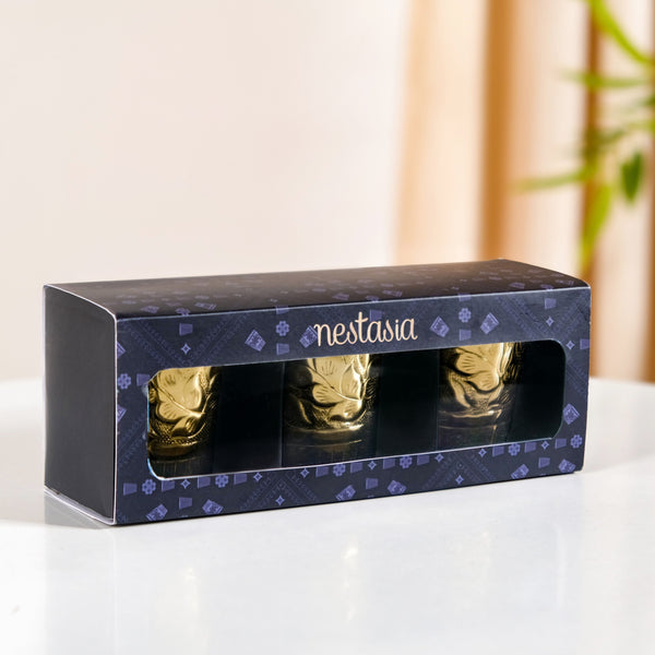 Vanilla Fragrance Candle Jar Set Of 3 In Gift Box
