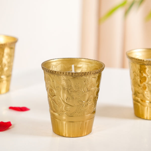 Vanilla Fragrance Candle Jar Set Of 3 In Gift Box