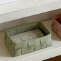 Vegan Leather Basket Sage Green