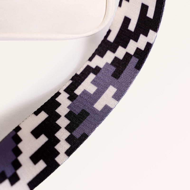 Brio Shoulder Bag With Printed Strap White