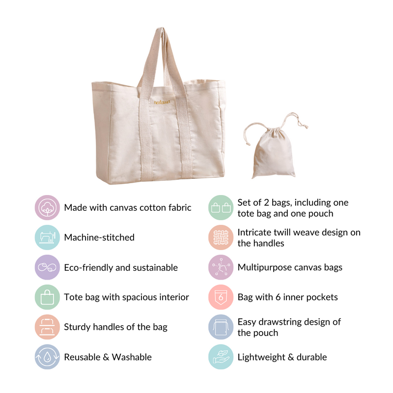 Everyday Canvas Vegetable Bag Set Of 2