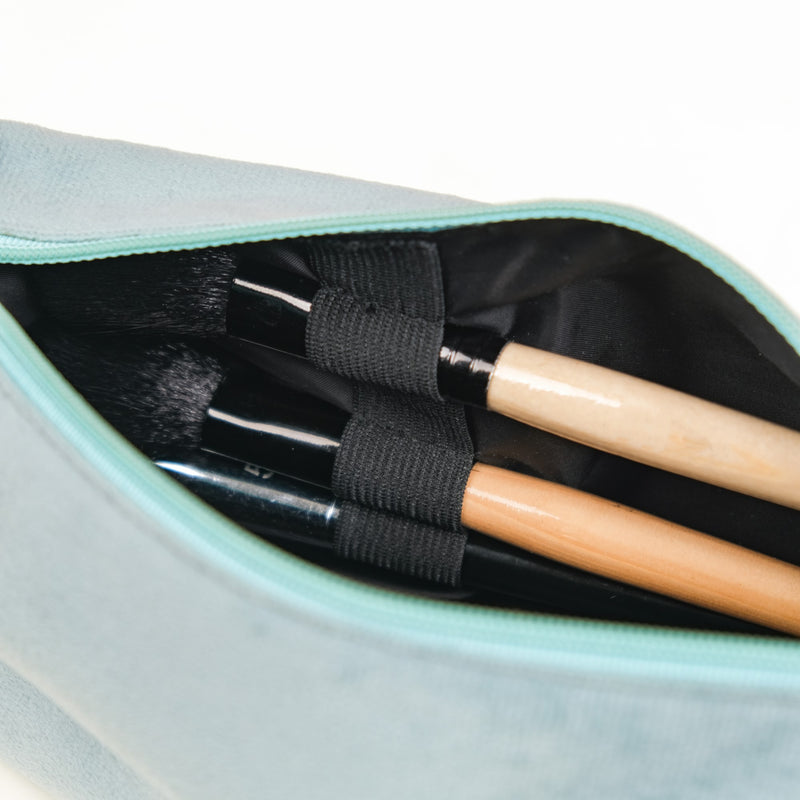 Velvet Makeup Pouch with Bow Set Of 2