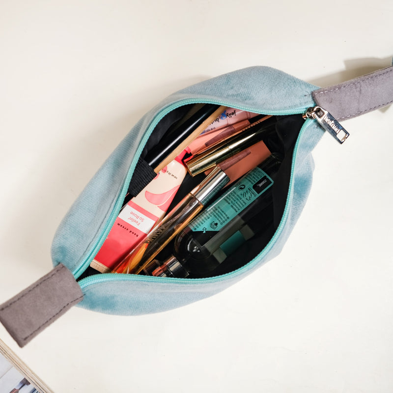 Velvet Makeup Pouch with Bow Set Of 2