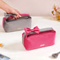 Velvet Makeup Organizer With Bow Handle Set Of 2