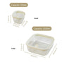 Vento Food Container With Airtight Silicone Lid Set Of 5 220ml 1320ml Cream