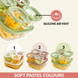 Vento Food Container With Airtight Silicone Lid Set Of 5 220ml 1320ml Sage Green
