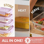 Venti Food Containers Lavender Set Of 4 370ml 660ml 1000ml 1500ml