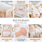 Ventosa Complete Table Linen Set With Mats Napkins Runner And Table Cloth In Peach