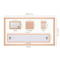 Ventosa Complete Table Linen Set With Mats Napkins Runner And Table Cloth In Peach