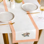 Ventosa Complete Table Linen Set With Mats Napkins Runner And Table Cloth In Peach