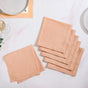 Ventosa Cotton Table Mat And Napkin Set Of 12 In Peach