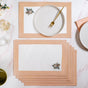 Ventosa Cotton Table Mat And Napkin Set Of 12 In Peach