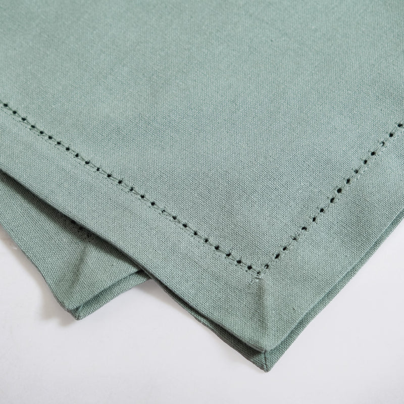Ventosa Cotton Table Mat And Napkin Set Of 12 In Teal