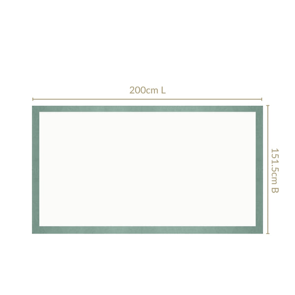 Ventosa Cotton Tablecloth For 6 Seater In Teal 200x150cm