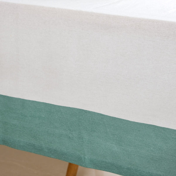 Ventosa Cotton Tablecloth For 6 Seater In Teal 200x150cm
