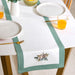 Ventosa Pure Cotton Table Runner In Pastel Teal