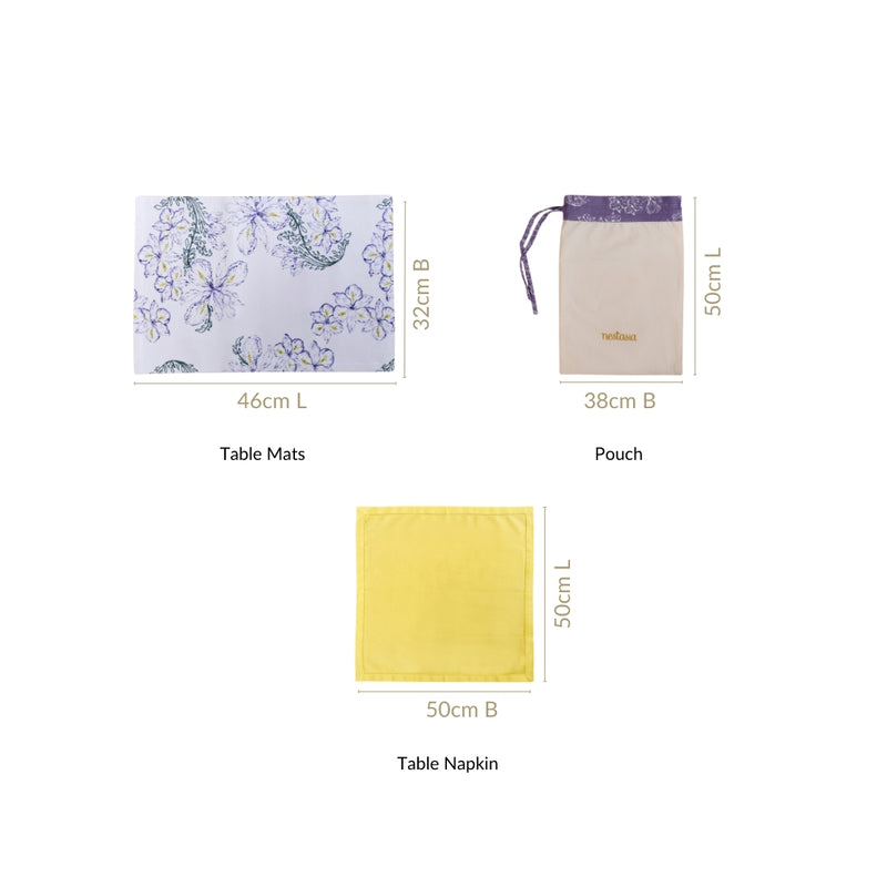 Verde 12 Piece Table Mat And Napkin Set