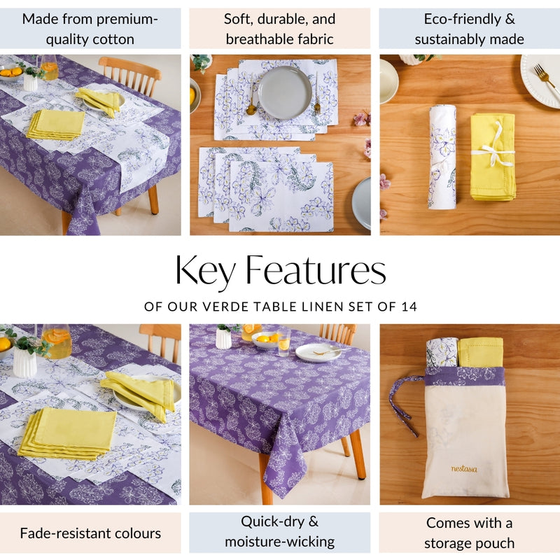 Verde Table Linen Set Of 14