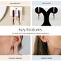 Vertical Bow Metal Drop Earrings