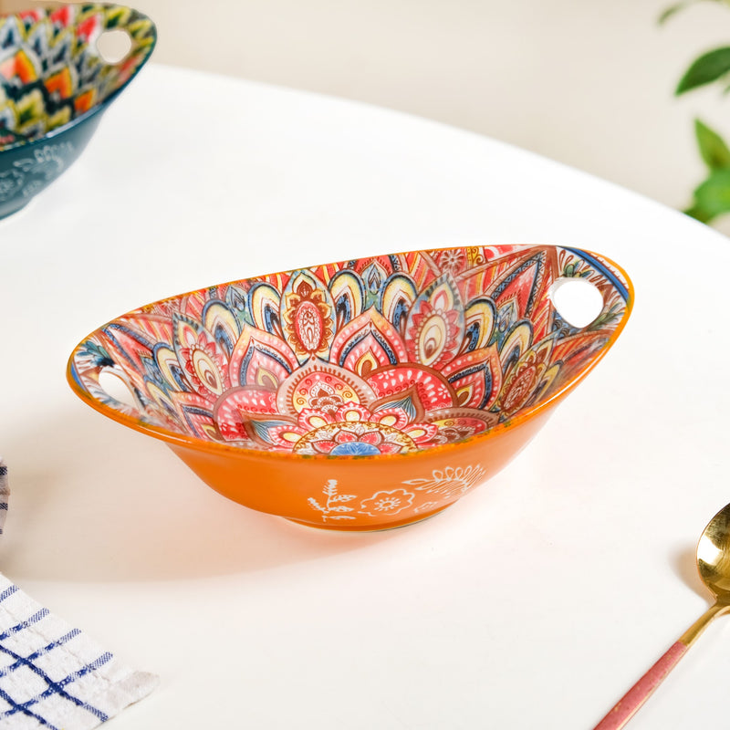 Vibrant Boho Mandala Ceramic Serving Platter 400ml