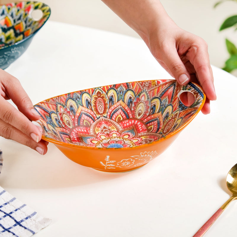 Vibrant Boho Mandala Ceramic Serving Platter 400ml