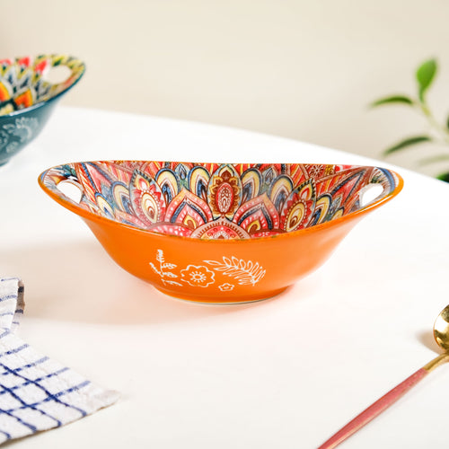 Vibrant Boho Mandala Ceramic Serving Platter 400ml