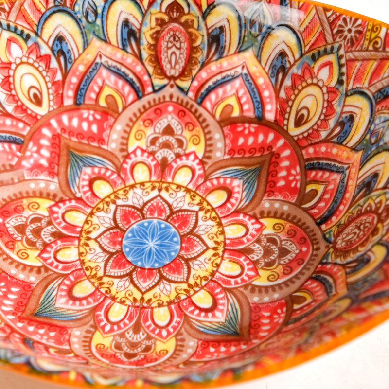 Vibrant Boho Mandala Ceramic Serving Platter 400ml