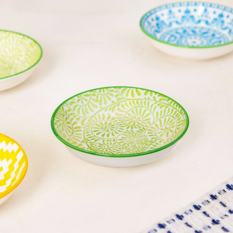 Vibrant Charm Ceramic Dip Bowl Set Of 8 70ml
