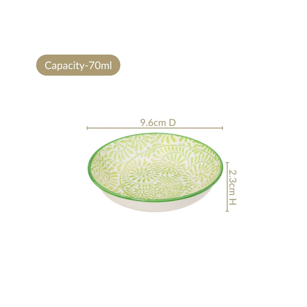 Vibrant Charm Ceramic Dip Bowl Set Of 8 70ml