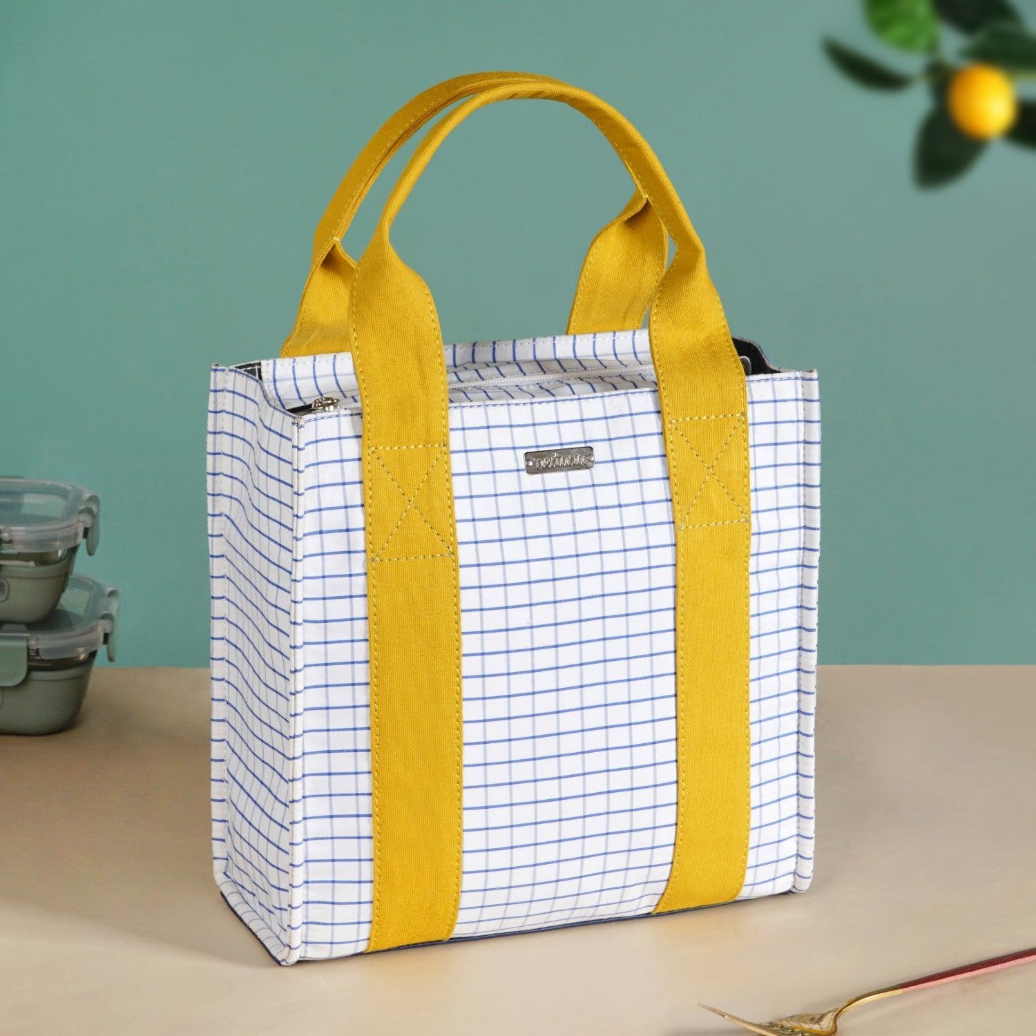 Shiro Checkered Lunch Bag