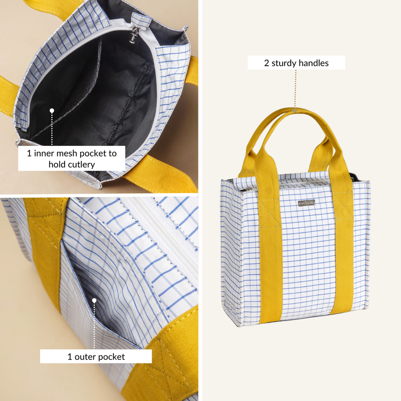 Vibrant Checkered Lunch Bag