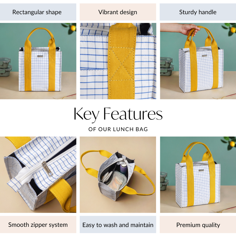 Vibrant Checkered Lunch Bag