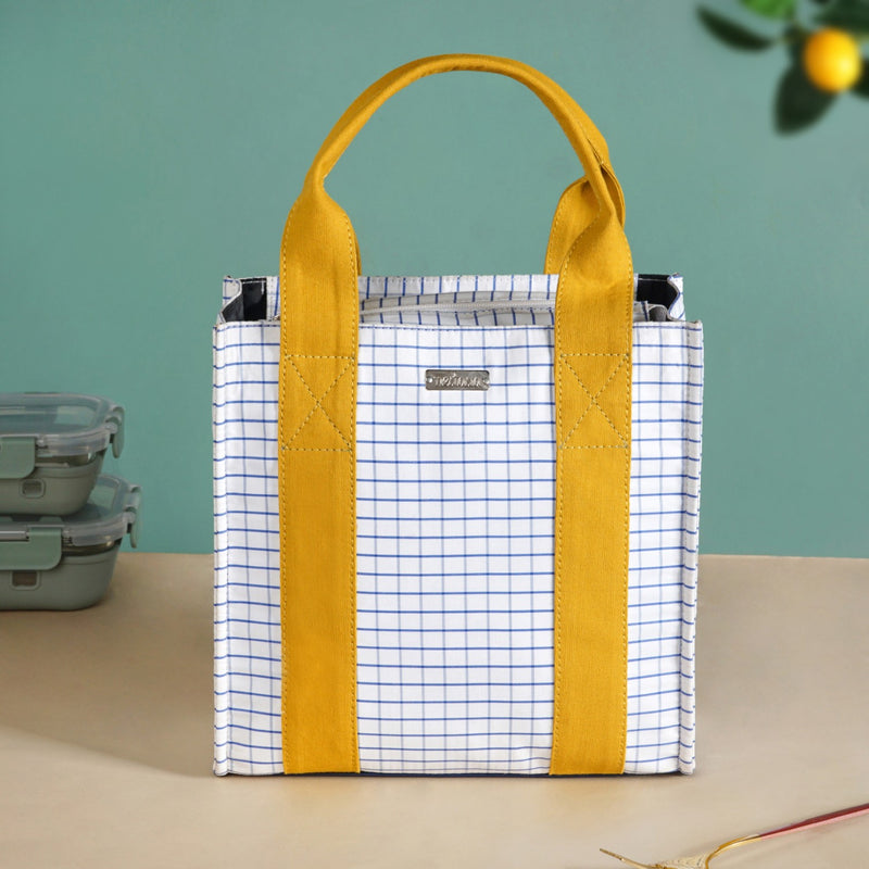 Vibrant Checkered Lunch Bag