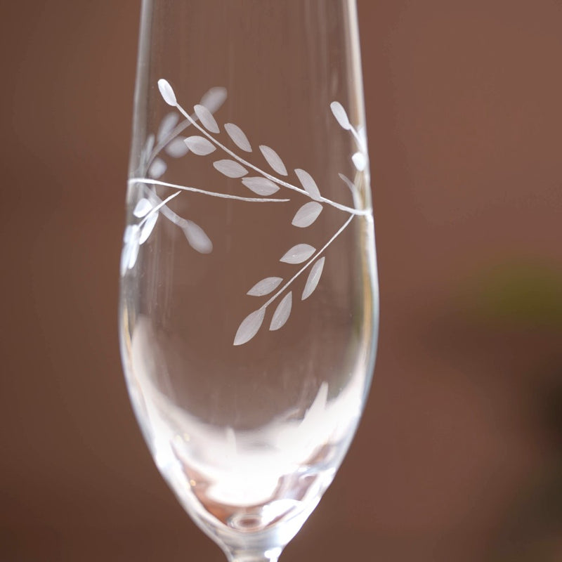 Vinea Etched Champagne Glass Set Of 2 180ml