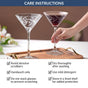 Vinea Etched Martini Glass Set Of 2 220ml
