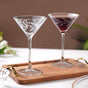 Vinea Etched Martini Glass Set Of 2 220ml