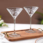 Vinea Etched Martini Glass Set Of 2 220ml