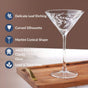 Leaf Etched Martini Glass Set Of 2 220ml